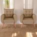 Conjunto de Poltronas Decorativas Lily Linho Areia