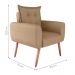 Conjunto de Poltronas Decorativas Lily Linho Areia
