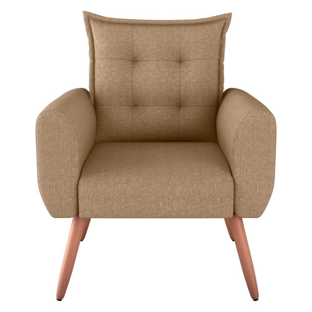 Conjunto de Poltronas Decorativas Lily Linho Areia