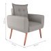 Conjunto de Poltronas Decorativas Lily Linho Cinza