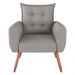 Conjunto de Poltronas Decorativas Lily Linho Cinza