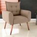 Conjunto de Poltronas Decorativas Lily Suede Bege