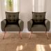 Conjunto de Poltronas Decorativas Lily Suede Cappuccino