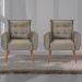 Conjunto de Poltronas Decorativas Lily Veludo Cappuccino