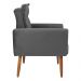 Conjunto de Poltronas Decorativas Lily Veludo Cinza