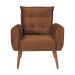 Conjunto de Poltronas Decorativas Lily Veludo Ferrugem