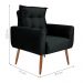 Conjunto de Poltronas Decorativas Lily Veludo Preto