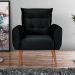 Conjunto de Poltronas Decorativas Lily Veludo Preto