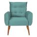 Conjunto de Poltronas Decorativas Lily Veludo Verde Menta