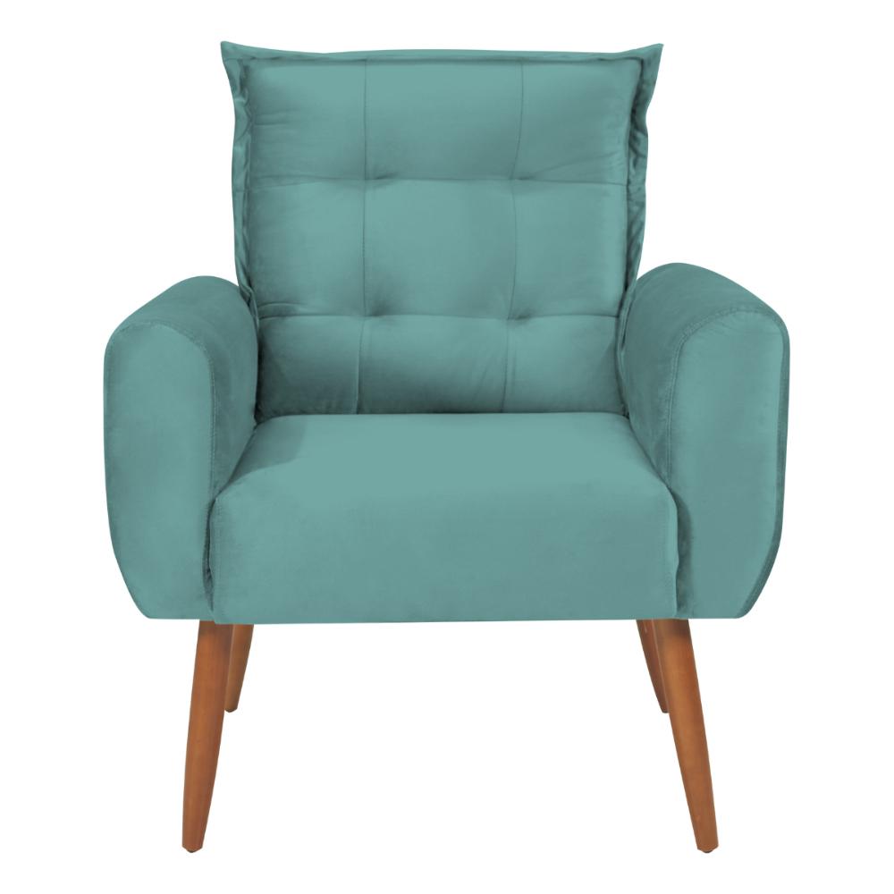 Conjunto de Poltronas Decorativas Lily Veludo Verde Menta