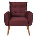Conjunto de Poltronas Decorativas Lily Veludo Vinho