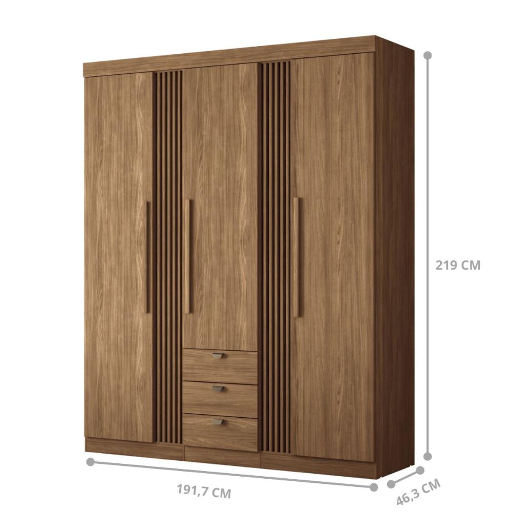 Conjunto de Quarto Hector com Espelho Jatoba