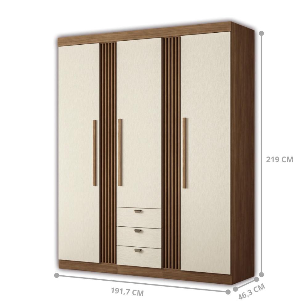 Conjunto de Quarto Hector com Espelho Jatoba Areia