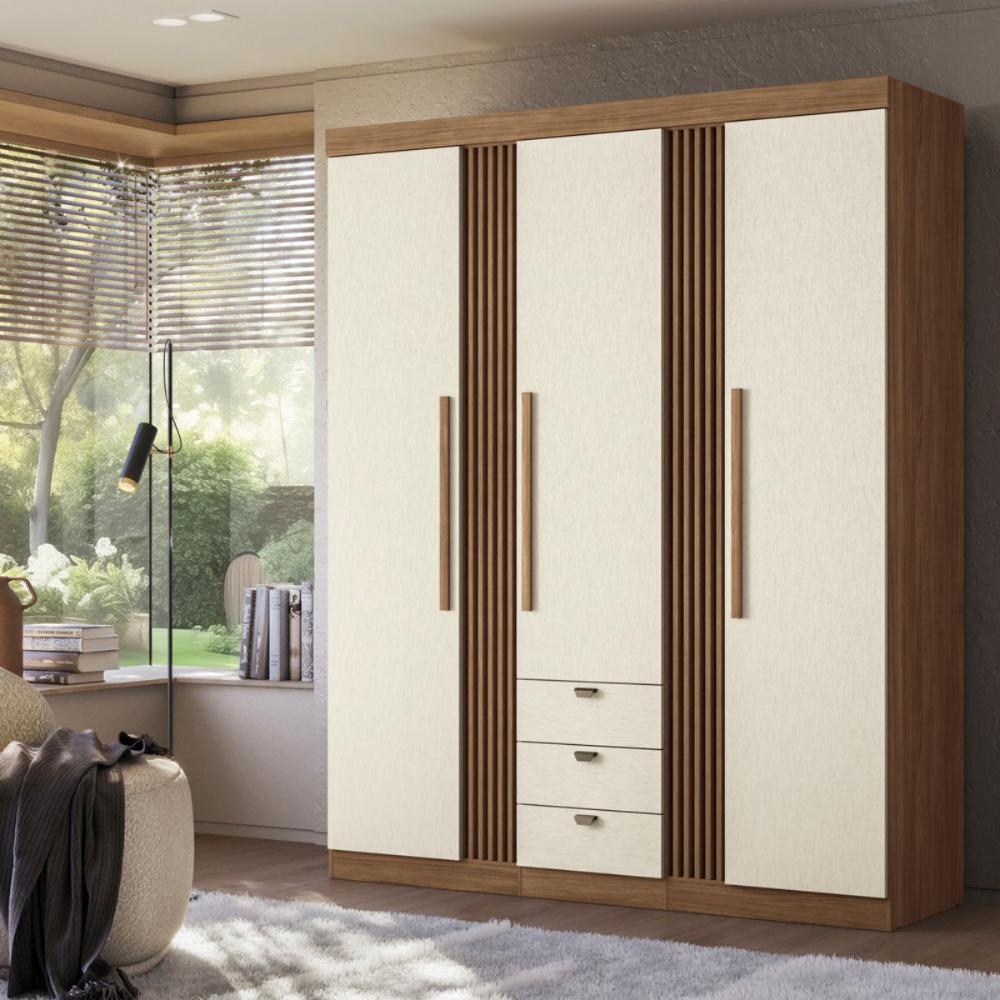 Conjunto de Quarto Hector com Espelho Jatoba Areia