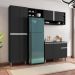 Cozinha Compacta Chicago Preto Fosco