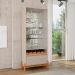 Cristaleira 1 Gaveta com Espelho Siena Off White Cedro 