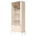 Cristaleira 2 Portas Baton Rouge Off White Dourado