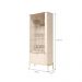 Cristaleira 2 Portas Baton Rouge Off White Dourado