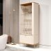 Cristaleira 2 Portas Baton Rouge Off White Nature Dourado