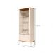 Cristaleira 2 Portas Baton Rouge Off White Nature Dourado