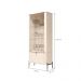 Cristaleira 2 Portas Baton Rouge Off White Preto