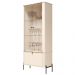 Cristaleira 2 Portas Baton Rouge Off White Preto