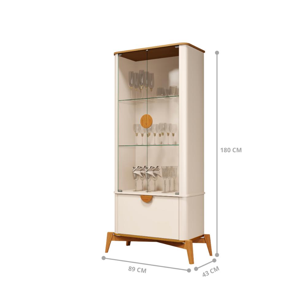 Cristaleira 2 Portas Juazeiro Off White Nature