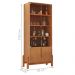 Cristaleira para Sala com 2 Portas de Vidro Jinan Cedro