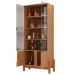 Cristaleira para Sala com 2 Portas de Vidro Jinan Cedro