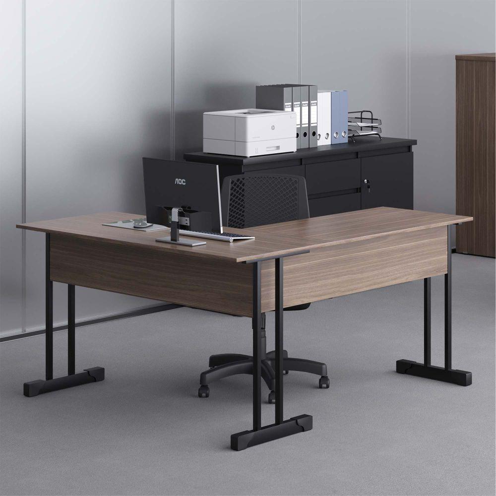 Escrivaninha Para Computador L Com 2 Gavetas Range - Affara