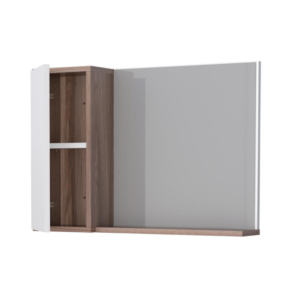 Espelho com 1 Porta para Banheiro Seixal Tamarindo Branco 