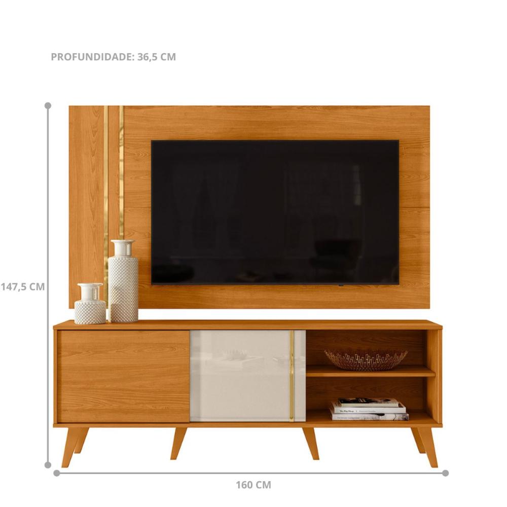 Estante Painel Para TV Emberfall Cinamomo Off white