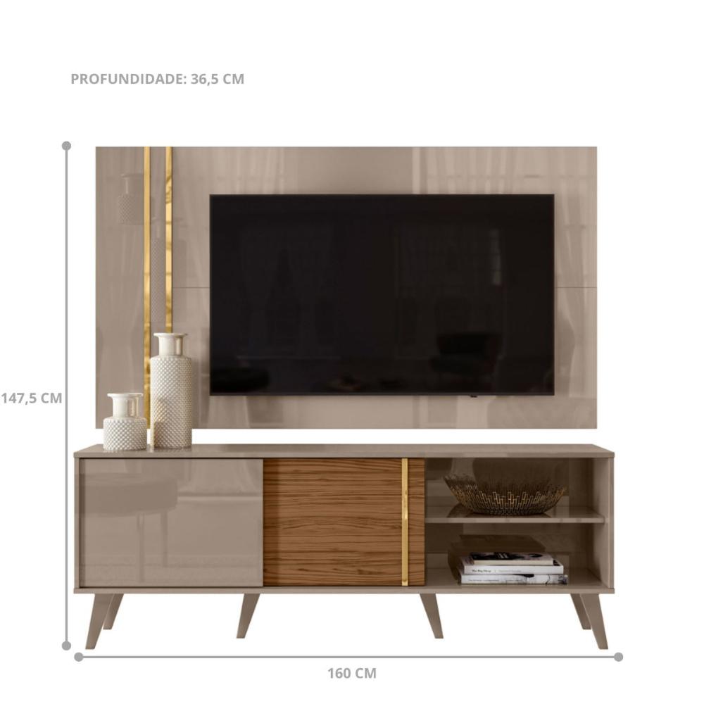 Estante Painel Para TV Emberfall Fendi Naturale