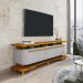 Estante Para TV 75 Polegadas Enseada Nature Off White