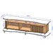 Estante Para TV 75 Polegadas Enseada Nature Off White