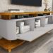 Estante Para TV 75 Polegadas Enseada Nature Off White
