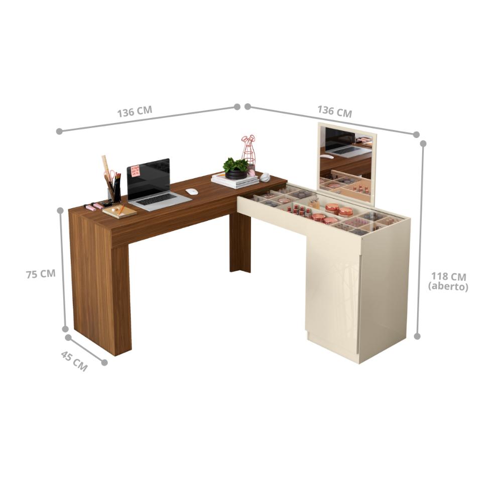 Gabinete Toucador Caelum Freijo Off White