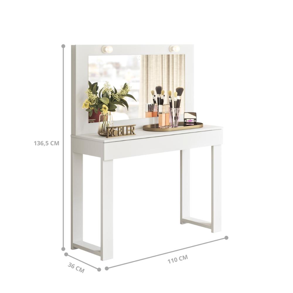 Gabinete Toucador Camarim Aventura Branco Fosco