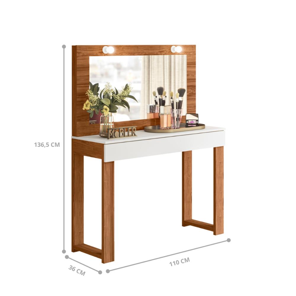 Gabinete Toucador Camarim Aventura Cinamomo Branco Fosco