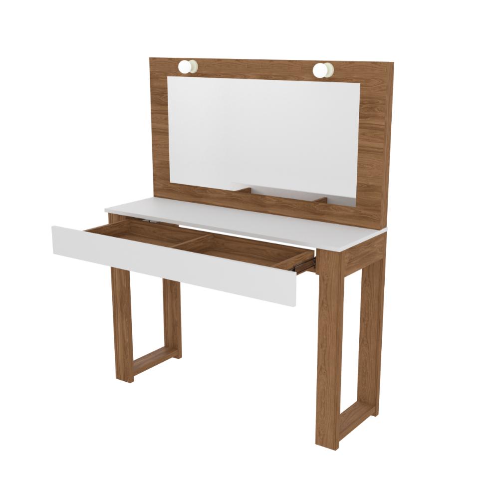 Gabinete Toucador Camarim Diva Pop Cinamomo Branco Fosco