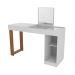 Gabinete Toucador Luxure Branco Fosco Cinamomo Mel