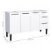 Gabinete de Cozinha para Pia 3 Portas Coari Branco