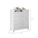Gaveteiro Lee 4 Gavetas com Porta Branco