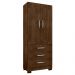 Guarda Roupa 3 Gavetas e 2 Portas Breda Malbec
