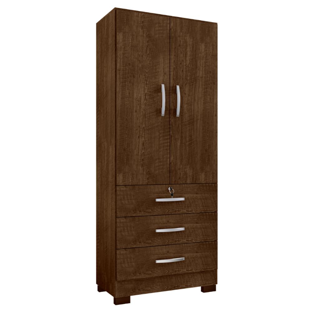 Guarda Roupa 3 Gavetas e 2 Portas Breda Malbec
