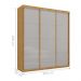 Guarda Roupa 3 Gavetas e 3 Portas Ipira Naturalle Off White