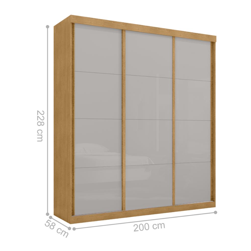 Guarda Roupa 3 Gavetas e 3 Portas Ipira Naturalle Off White