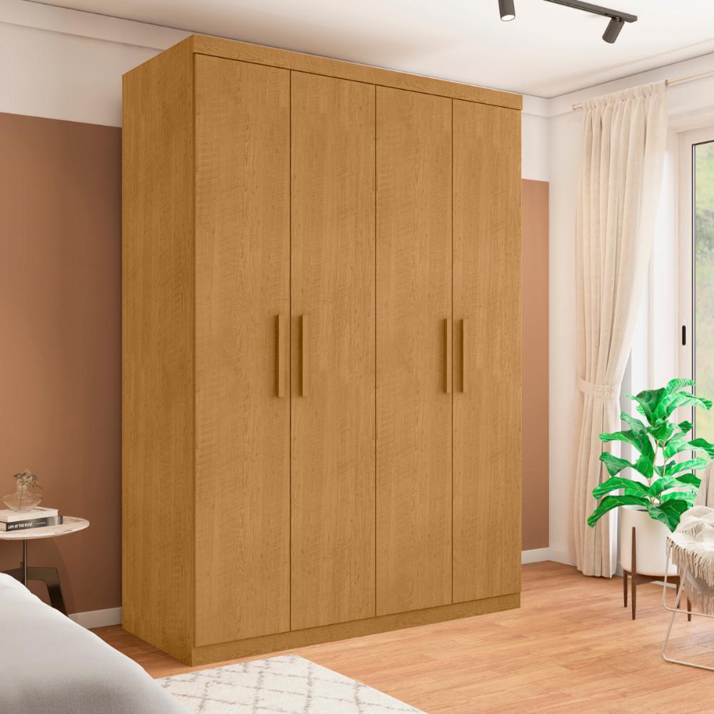 Guarda Roupa 3 Gavetas e 4 Portas Caxias Naturalle