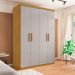 Guarda Roupa 3 Gavetas e 4 Portas Caxias Naturalle Off White