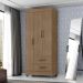 Guarda Roupa 3 Portas Alambari Carvalho Oak